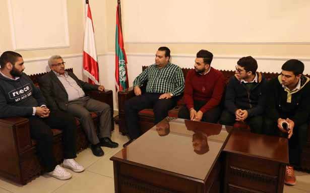 سعد إلتقى وفداً طالبياً
