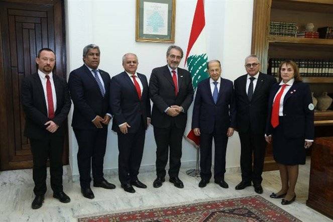الرئيس عون : للعمل لوقف النزاعات الدموية من خلال الحلول السلمية