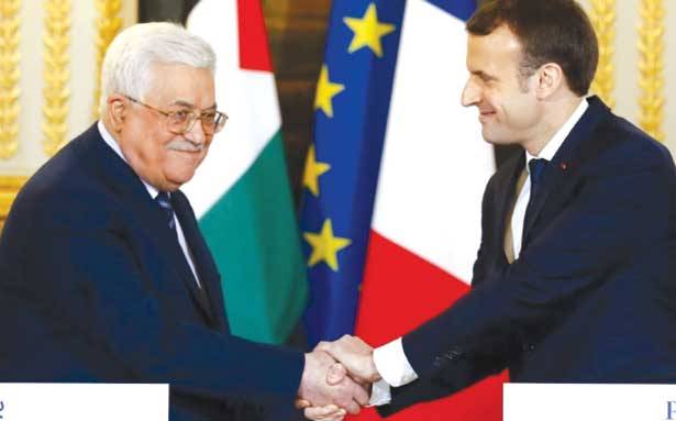 ماكرون : لا بديل عن حل الدولتين
عباس : واشنطن لم تعد وسيطاً نزيهاً