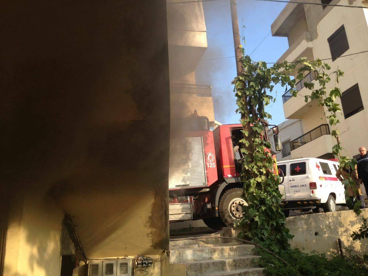 حريق داخل شقة في نهر إبراهيم