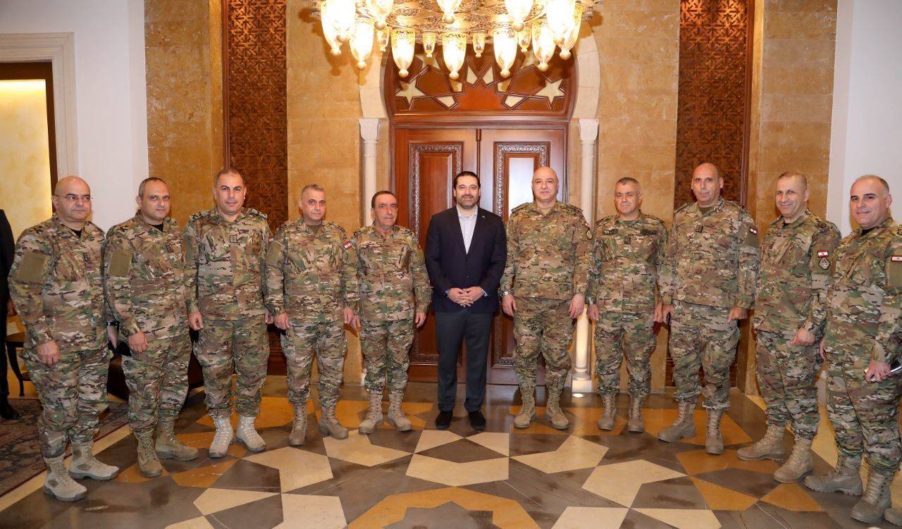 جوزبف عون في بيت الوسط.. والحريري يشيد بجهود الجيش
