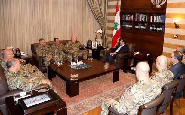 الحريري أشاد بجهود الجيش
في الحفاظ على الأمن