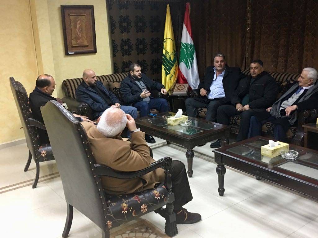 مسؤول حزب الله في صيدا التقى وفد رابطة مخاتير جزين مهنئا بالاعياد