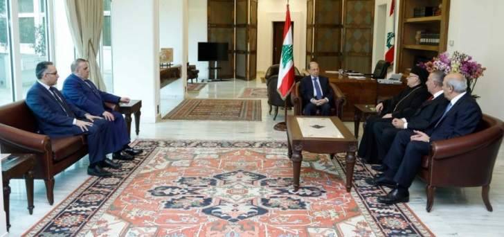 الرئيس عون استقبل المطران درويش وعددا من النواب ورئيس بلدية زحلة