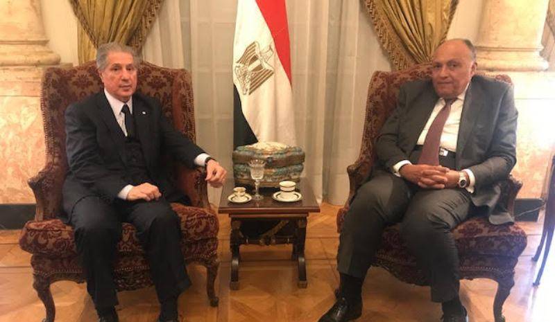 الرئيس الجميّل التقى وزير خارجية مصر: لتصحيح سياسة النأي بالنفس