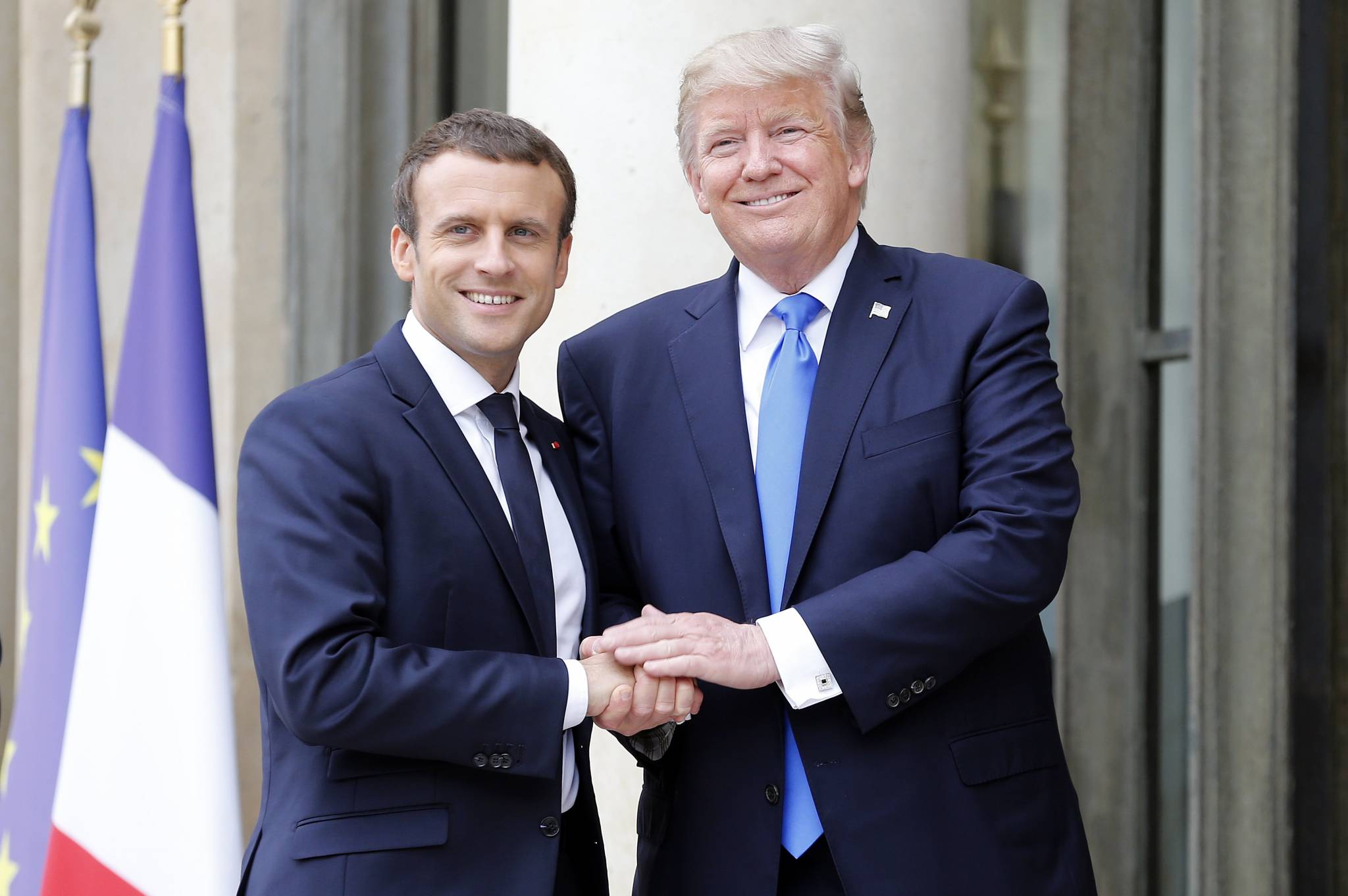 ترامب يستضيف ماكرون في أول عشاء رسمي خلال رئاسته
