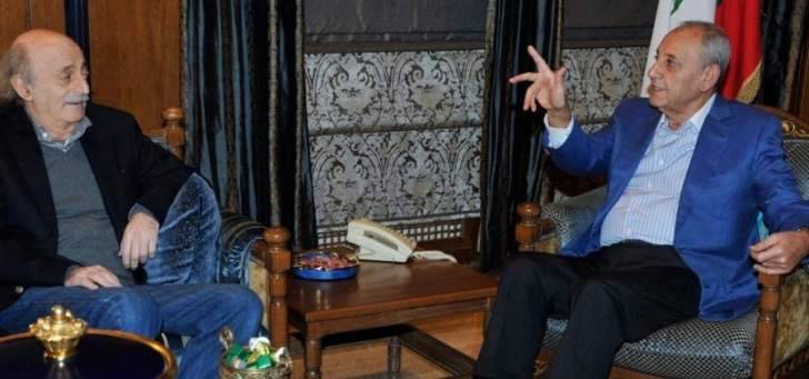 بري وجنبلاط اتفقا على أن كلام باسيل هو لتجييش الشارع المسيحي