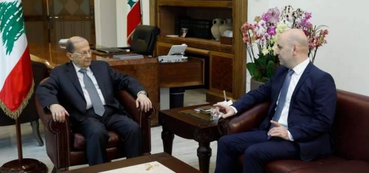الرئيس عون استقبل نائب رئيس الحكومة وزير الصحة غسان حاصباني