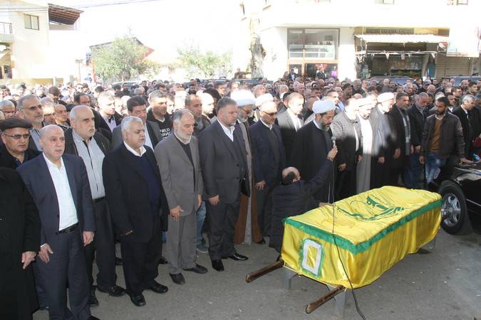 حزب الله وجباع شيعا والد رعد في مأتم مهيب تقدمه ممثلا عون وبري