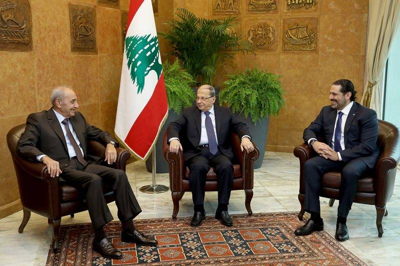 بدء اللقاء بين عون وبري والحريري انضم اليهما