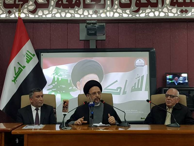 فضل الله محاضرا في العراق : وحدة مكوناتنا الداخلية تحمي أوطاننا