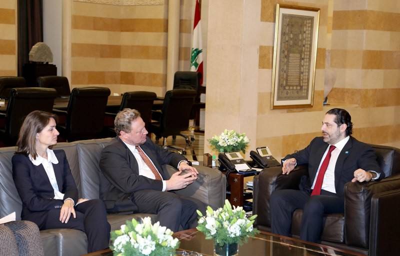 الحريري عرض مع كويهلر ولاسن مشاريع الحكومة لمؤتمر باريس