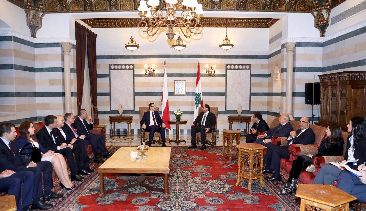 الحريري بحث ونظيره البولندي أوضاع المنطقة وتطوير العلاقات