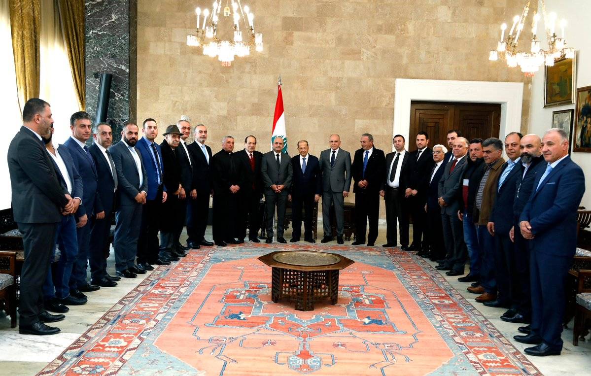 عون التقى وفدا من اهالي بلدة الغابات بحضور ابي رميا