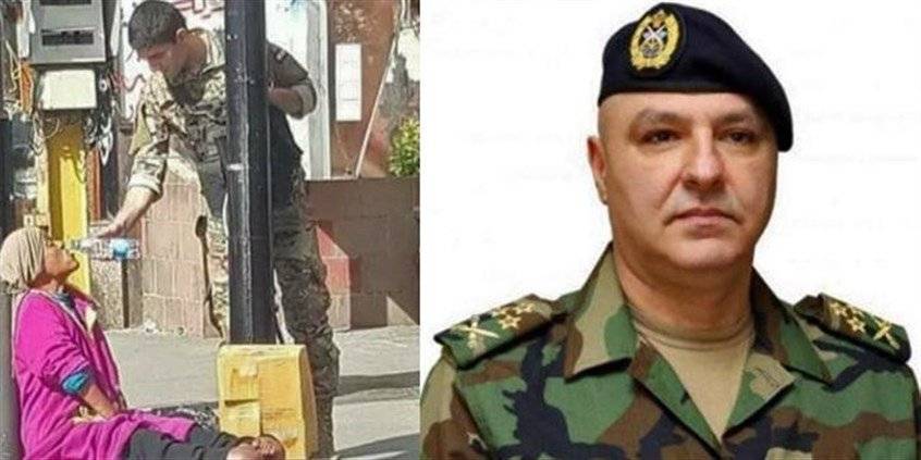 بعد انتشار صورته.. قائد الجيش يستدعي العسكري صاحب المبادرة الانسانية وهذا ما حصل
