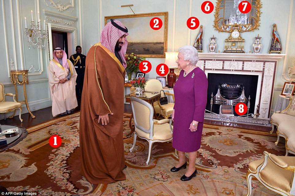 شاهدوا محتويات الغرفة التي استقبلت بها الملكة إليزابيث بن سلمان