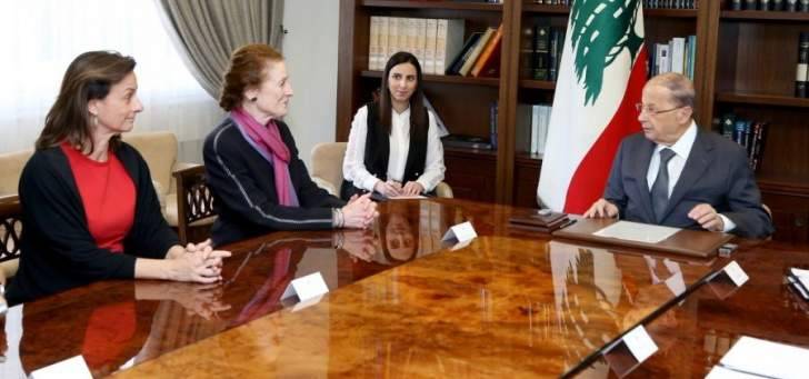 الرئيس عون استقبل المديرة التنفيذية لليونيسف والقنصل العام الفخري للموزامبيق