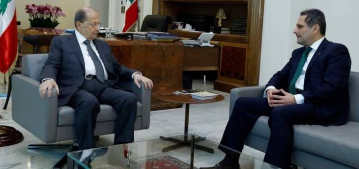 الرئيس عون استقبل رئيس لجنة الرقابة على المصارف