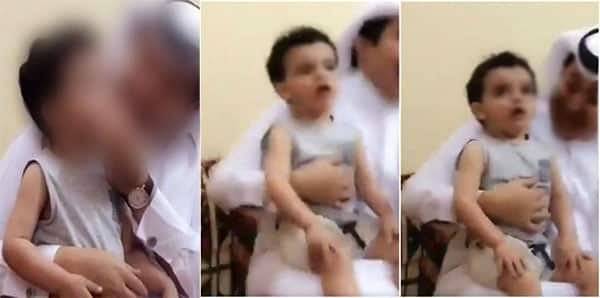 بالفيديو- رجل يجبر طفلاً على التدخين!