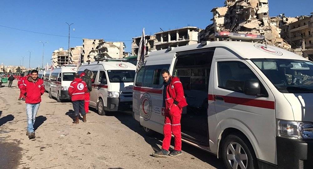 قافلة من 25 شاحنة إنسانية تتوجه إلى دوما في الغوطة الشرقية