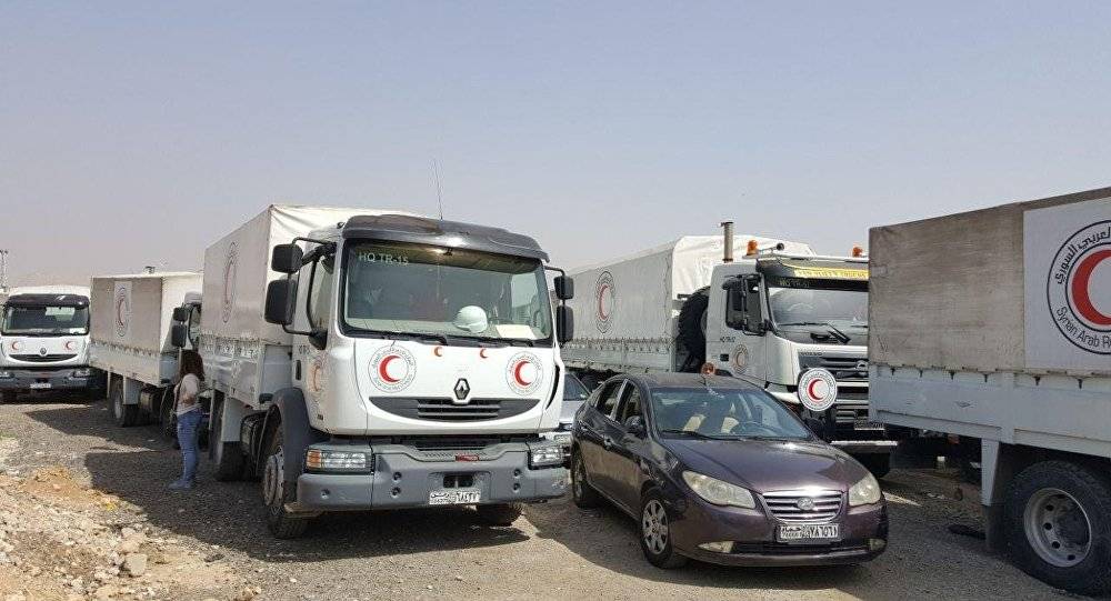 الدفاع الروسية: المساعدات الإنسانية في الغوطة تخزن في مستودعات المتشددين