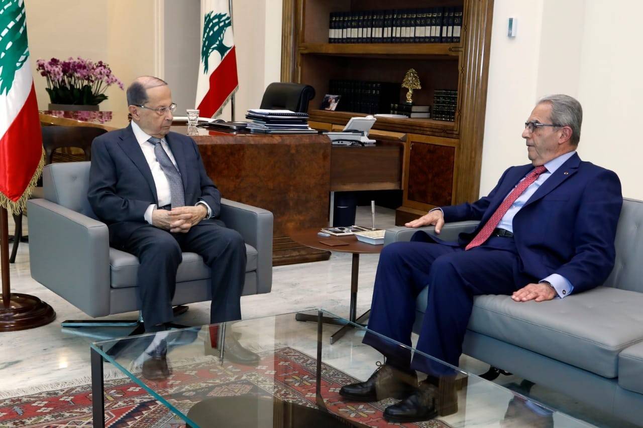 عون بحث مع الخازن وفرحات الاوضاع العامة في البلاد
