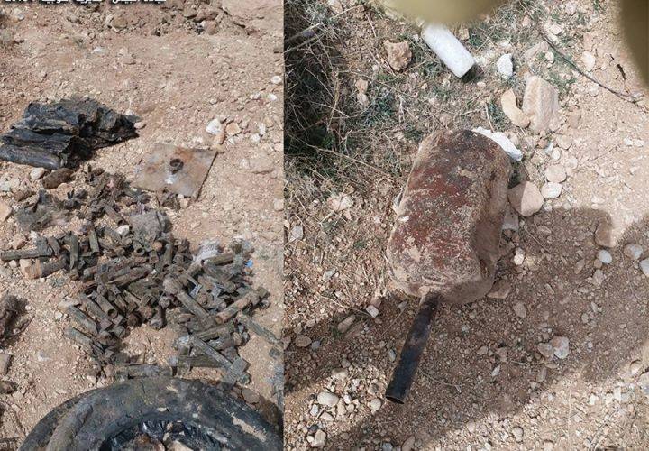 بالصور: هذا ما خلفته التنظيمات الإرهابية في عرسال: عبوات وذخائر