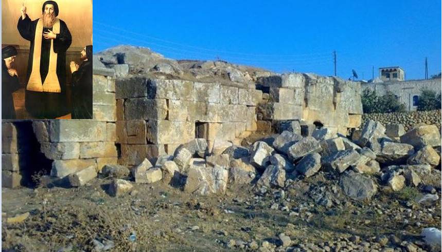 القصف التركي يدمّر ضريح مار مارون في حلب