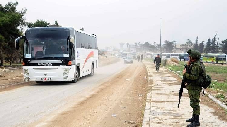 الدفاع الروسية تعلن تمديد الهدنة لاستكمال رحيل مسلحي "فيلق الرحمن" عن الغوطة الشرقية