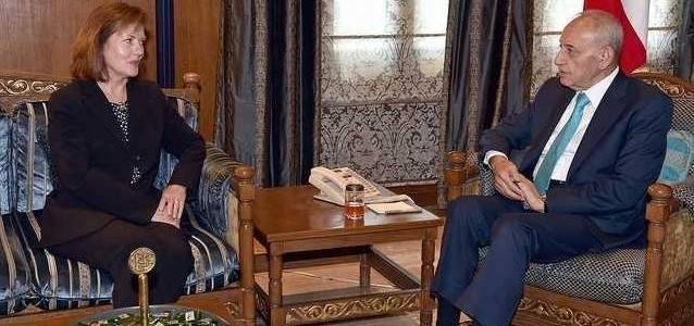 بري يستقبل ميقاتي وسفيرة اميركا بلبنان