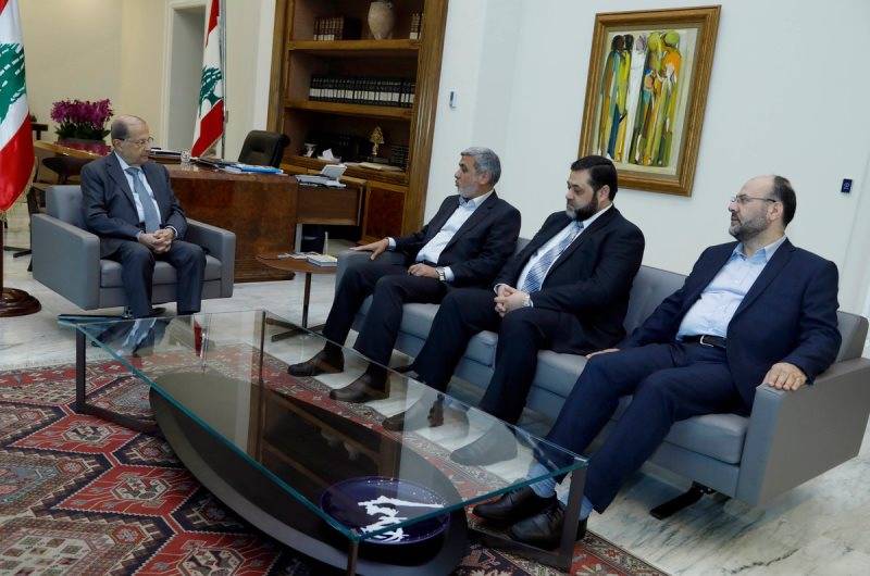 عون التقى عزت الرشق على رأس وفد من حماس