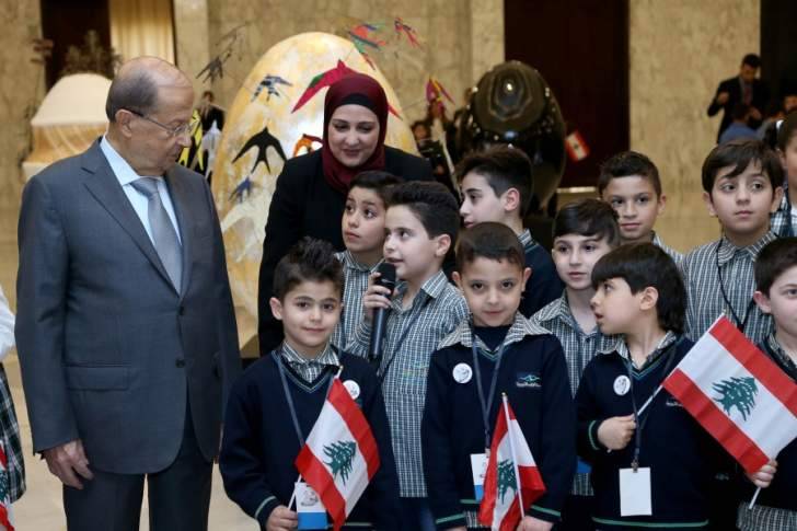 القصر الجمهوري يفتح ابوابه في زمن الفصح لثلاثة ايام لوفود طلابية وجمعيات