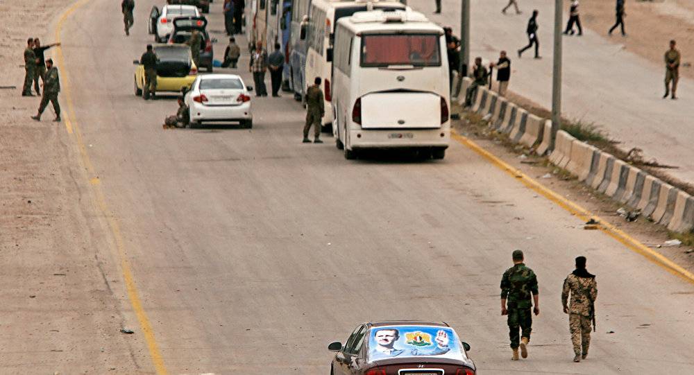 الدفاع الروسية: خروج أكثر من 3500 مسلح وعائلاتهم من الغوطة الشرقية خلال الـ 24 ساعة