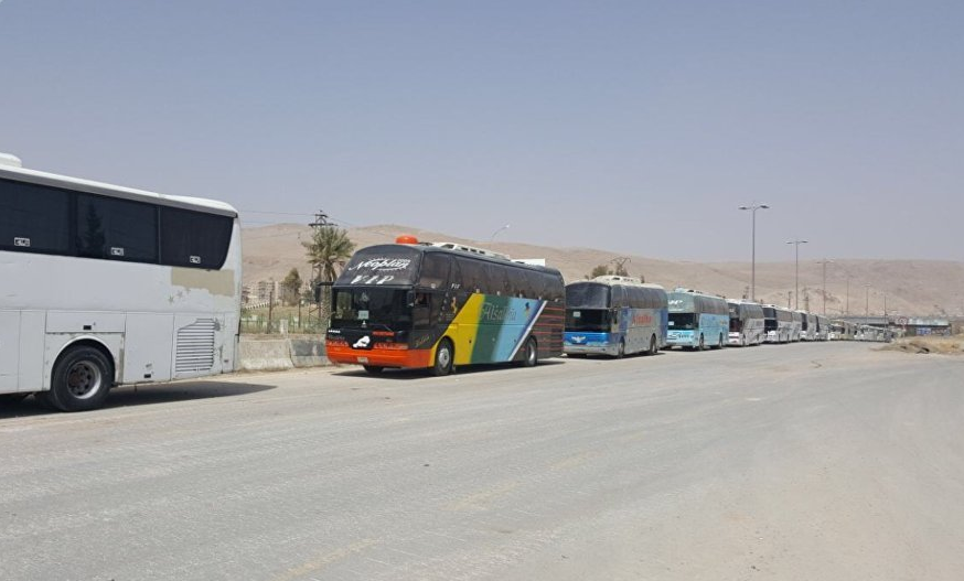 79 حافلة تغادر دوما تقل الدفعة قبل الأخيرة من "جيش الإسلام"
