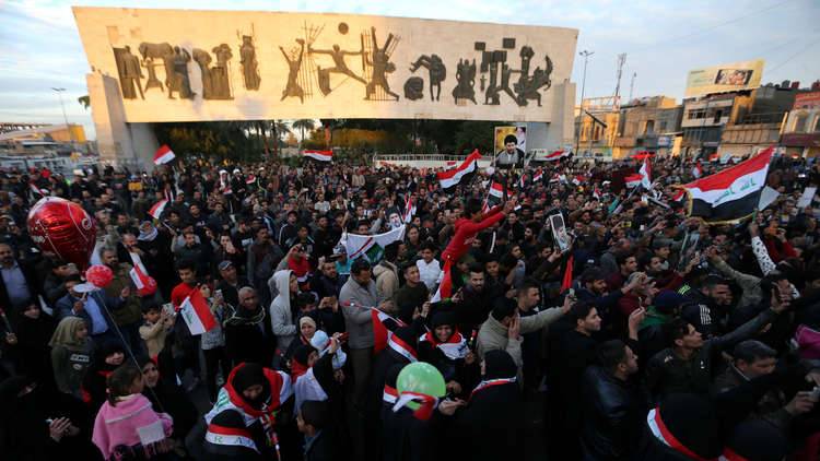 تظاهرات في العراق للتنديد بالعدوان الثلاثي على سوريا