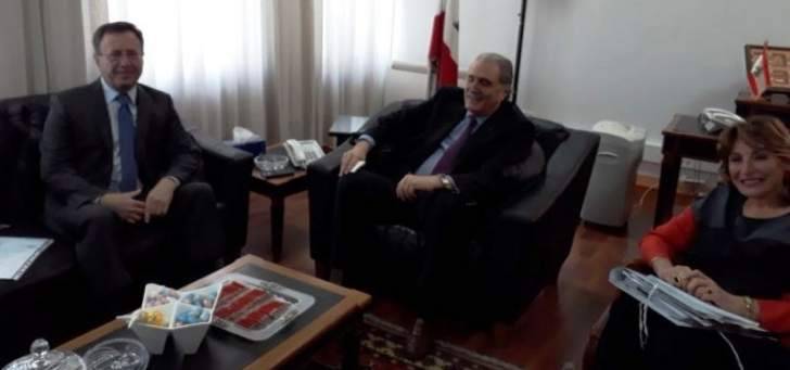 جريصاتي عرض مع مكردشيان تفعيل العلاقات القضائية بين لبنان وأرمينيا