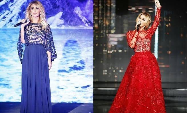 نوال الزغبي بإطلالة مطبّعة بالنجوم.. بتوقيع مصمم لبناني