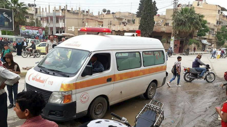 ضحايا أطفال بانفجار في الحسكة السورية