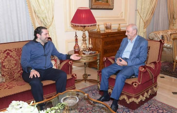 لقاء ثنائي بين بري والحريري في عين التينة