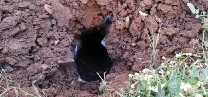سقوط صاروخ مجهول المصدر في قب الياس