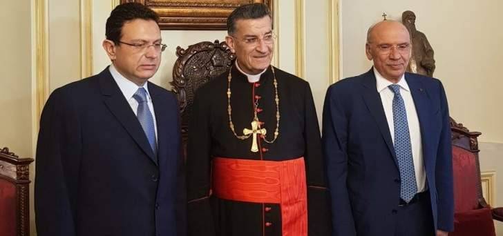 البطريرك الراعي استقبل فريد هيكل الخازن ومصطفى الحسيني في بكركي