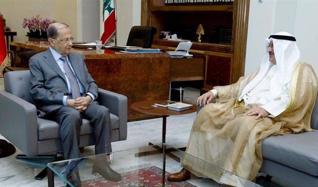 عون يتلقى رسالة تهنئة بالانتخابات من أمير الكويت