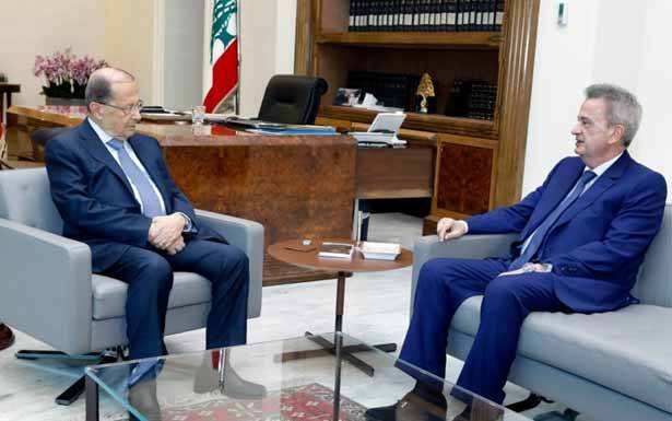 خط مُباشر بين لبنان ومدريد باتجاه دول الإنتشار
عون عرض مع حاكم «المركزي» موضوع العقوبات الأميركيّة
سلامة : إجـراء الإنتخابـات لـه الـواقــع الإيجابي ماليّاً