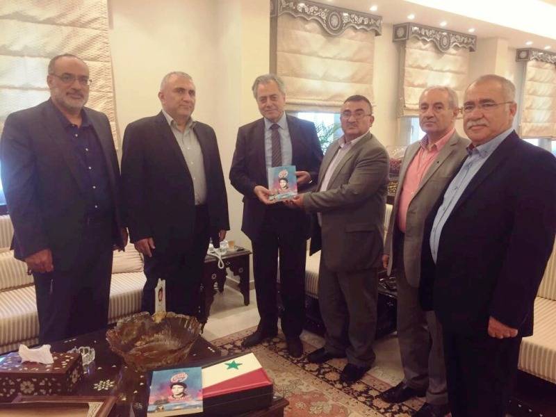 لجنة أصدقاء الأسير سكاف زارت السفير السوري وتأكيد على وحدة المسار والمصير