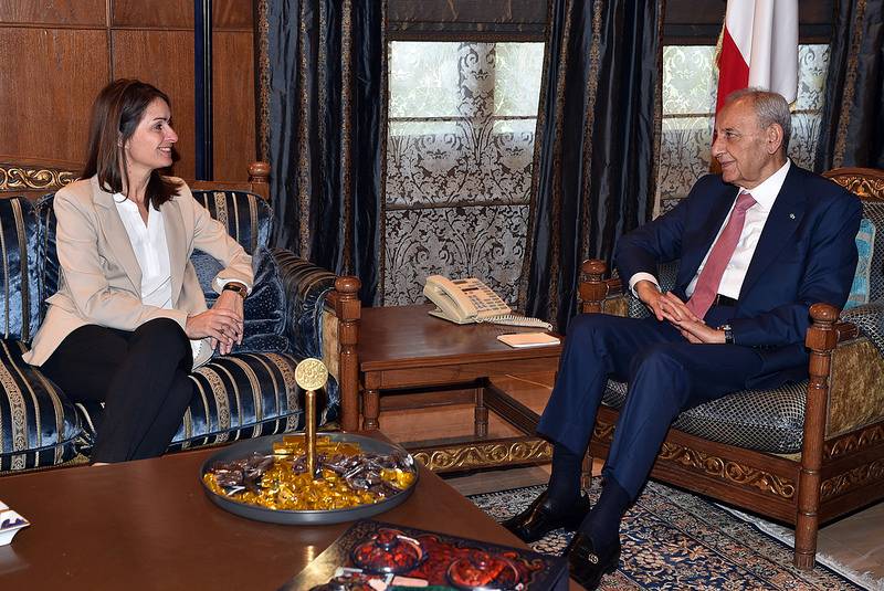 لاسن زارت بري مهنئة: الوقت مناسب ليستفيد لبنان بأقصى حد من الدعم الدولي الواسع