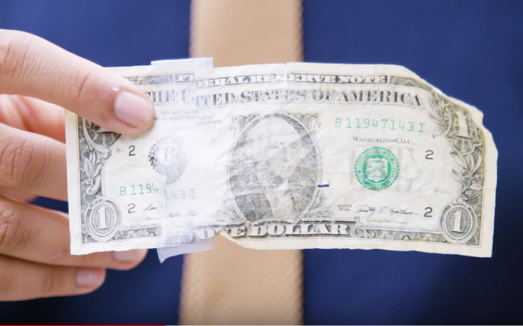 بالفيديو: هل تعلمون كيف يتم التخلص من الدولارات التالفة؟