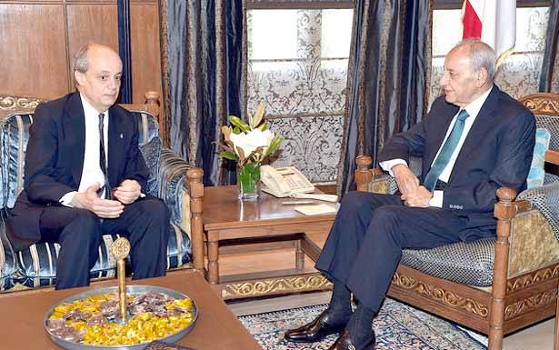 بري التقى سفير إسبانيا ولازاريني