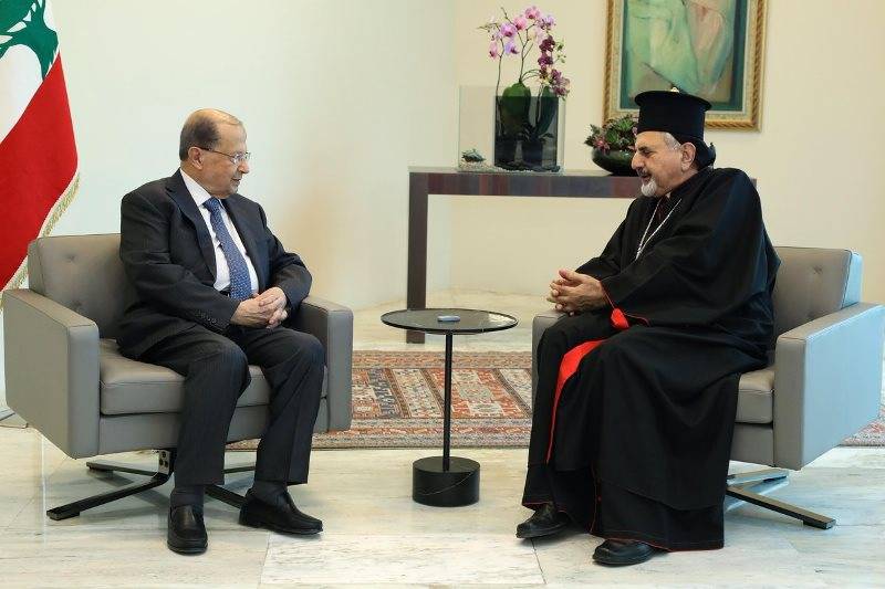 عون التقى بطريرك السريان الكاثوليك اغناطيوس الثالث يونان