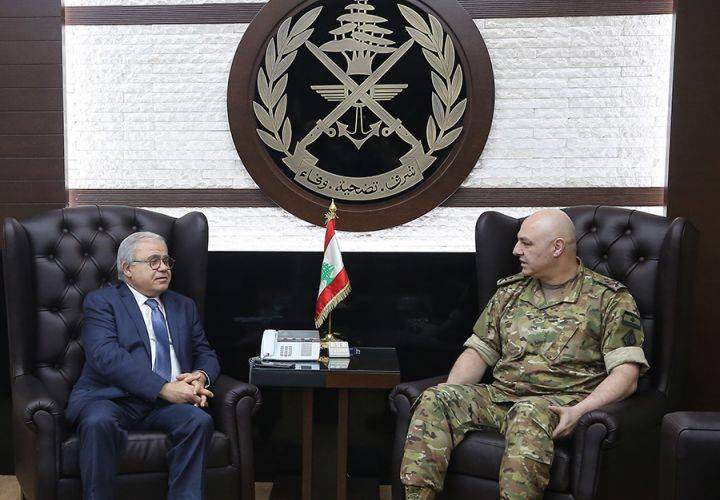 قائد الجيش استقبل ماريو عون والملحقين العسكريين الأميركي والبريطاني