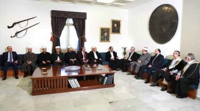 فرنجية استقبل زاسبكين والقائم برئاسة المجلس الاسلامي العلوي